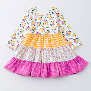 SPRING FLORAL LAYER DRESS