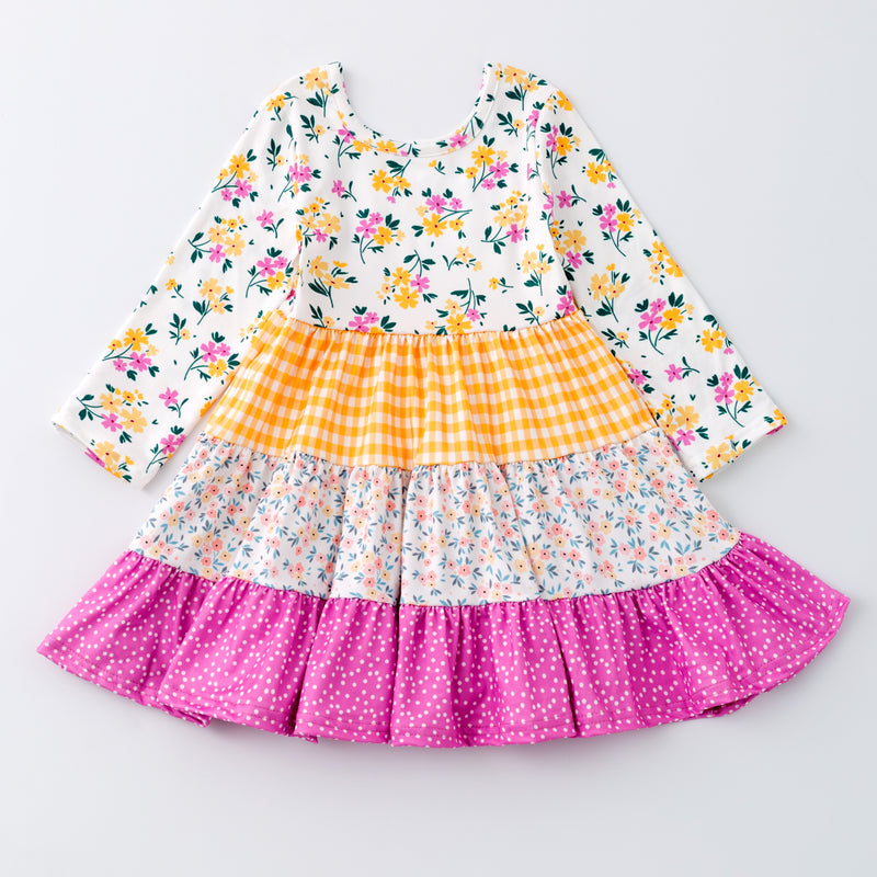 SPRING FLORAL LAYER DRESS
