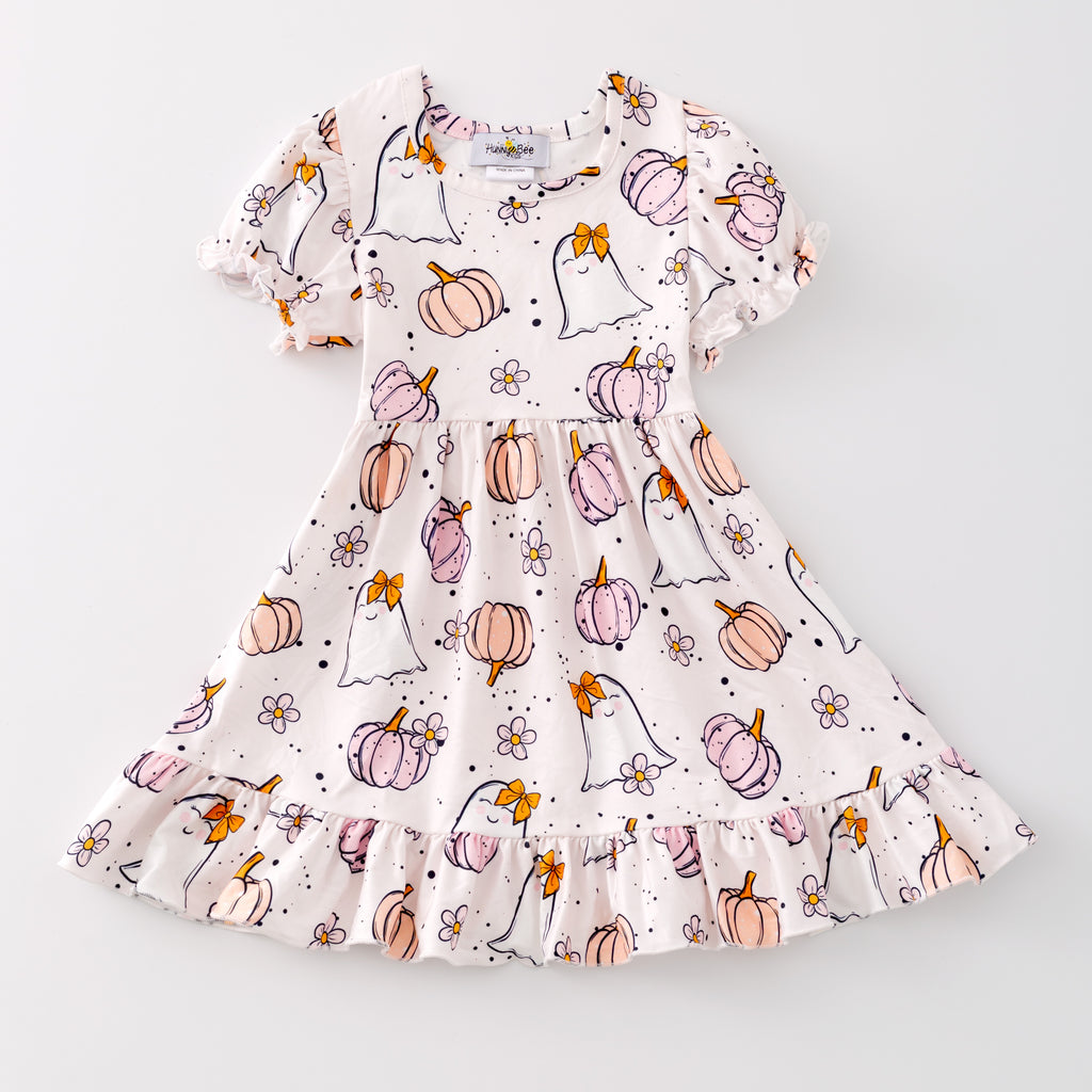 CUTIE GHOST AND PUMPKIN DRESS