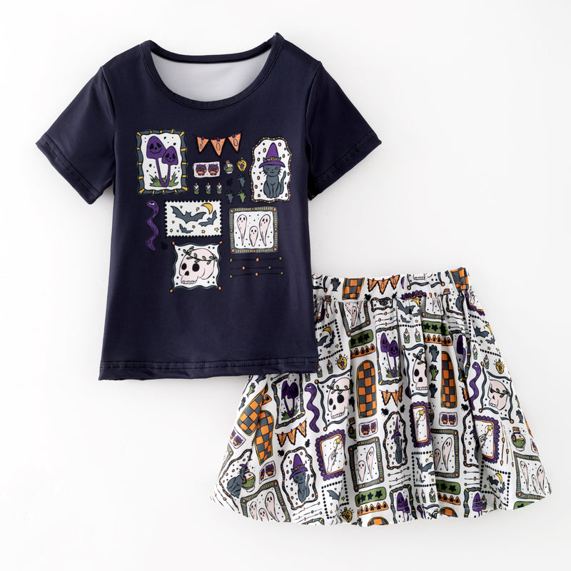 HALLOWEEN TOP & SKORT SET - Halloween2025