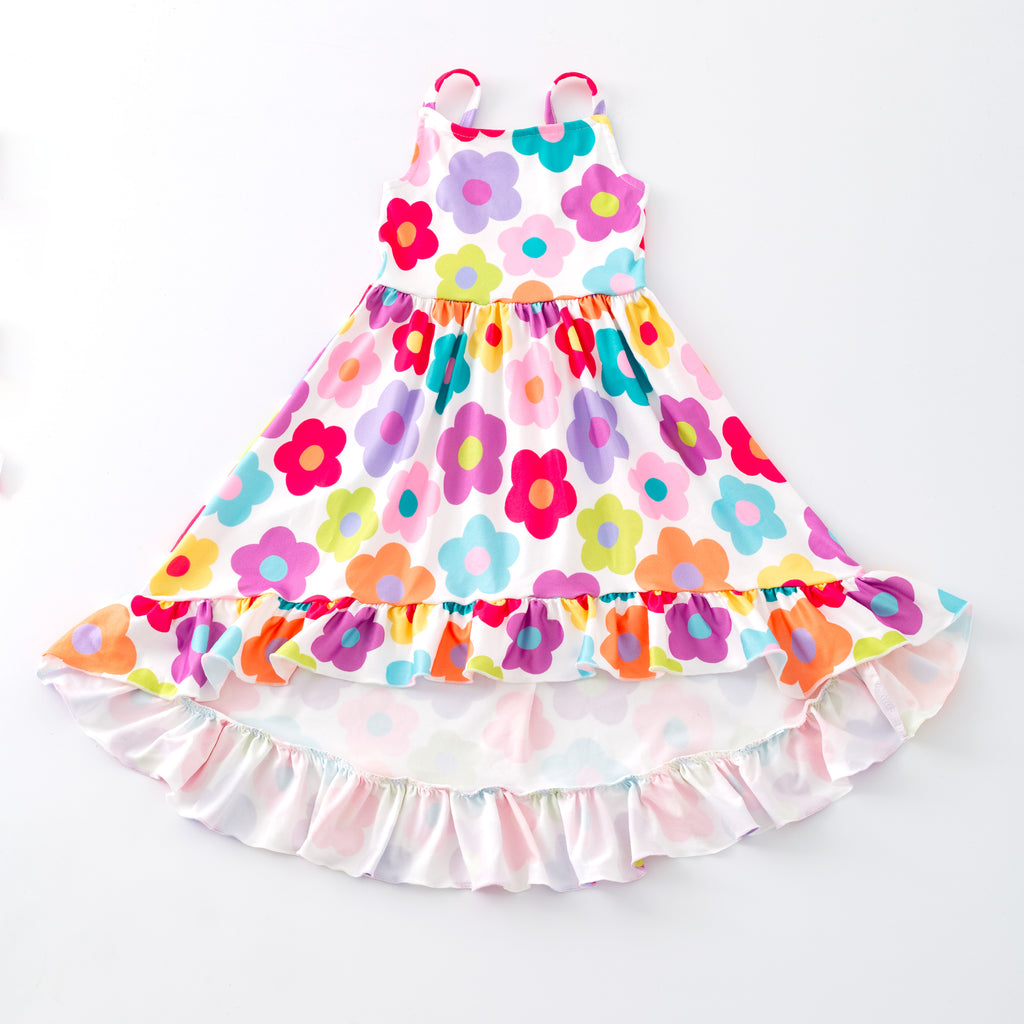SPRING FLOWERS HI LO DRESS
