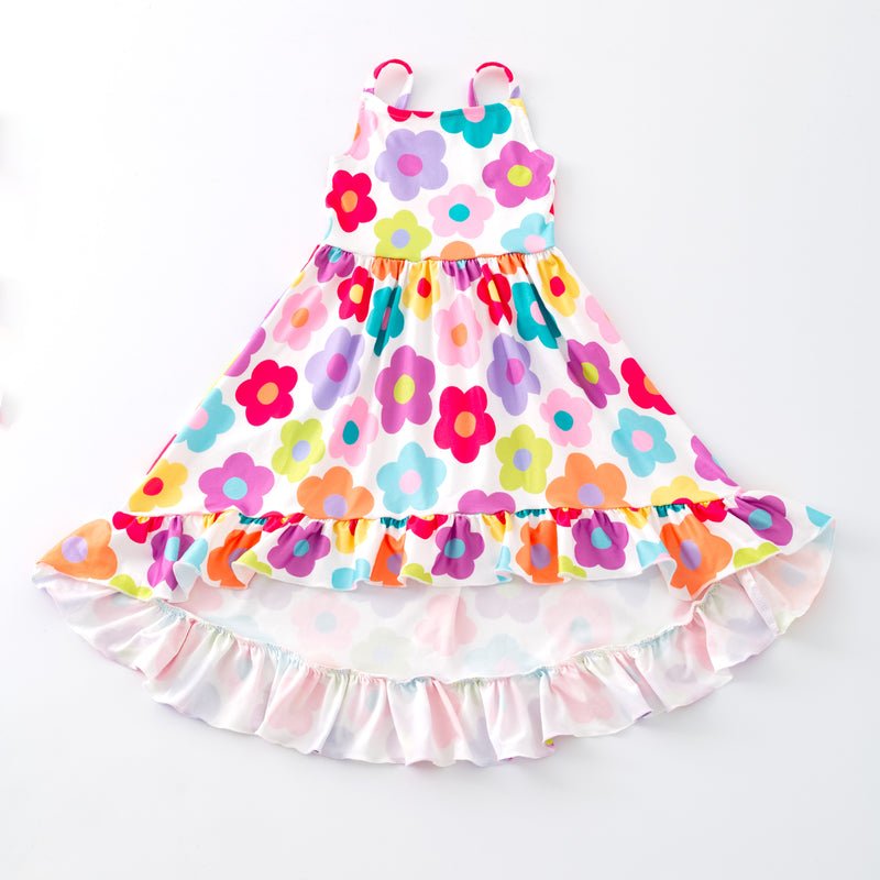SPRING FLOWERS HI LO DRESS