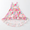 SPRING FLORAL HI LO DRESS