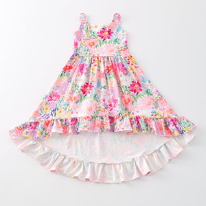 SPRING FLORAL HI LO DRESS