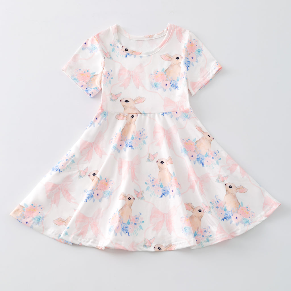 EASTER BUNNY BOW TWIRL DRESS