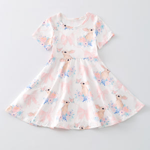 EASTER BUNNY BOW TWIRL DRESS