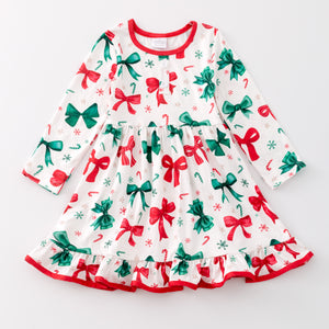 CHRISTMAS BOWS DRESS