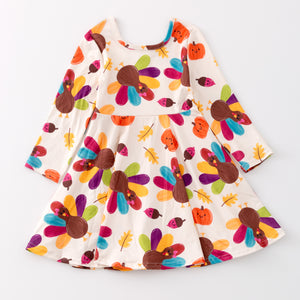 THANKSGIVING TURKEY TWIRL DRESS PRE-ORDER