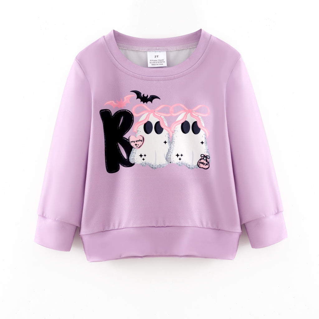 GHOST BOO CREWNECK TOP - Halloween2025