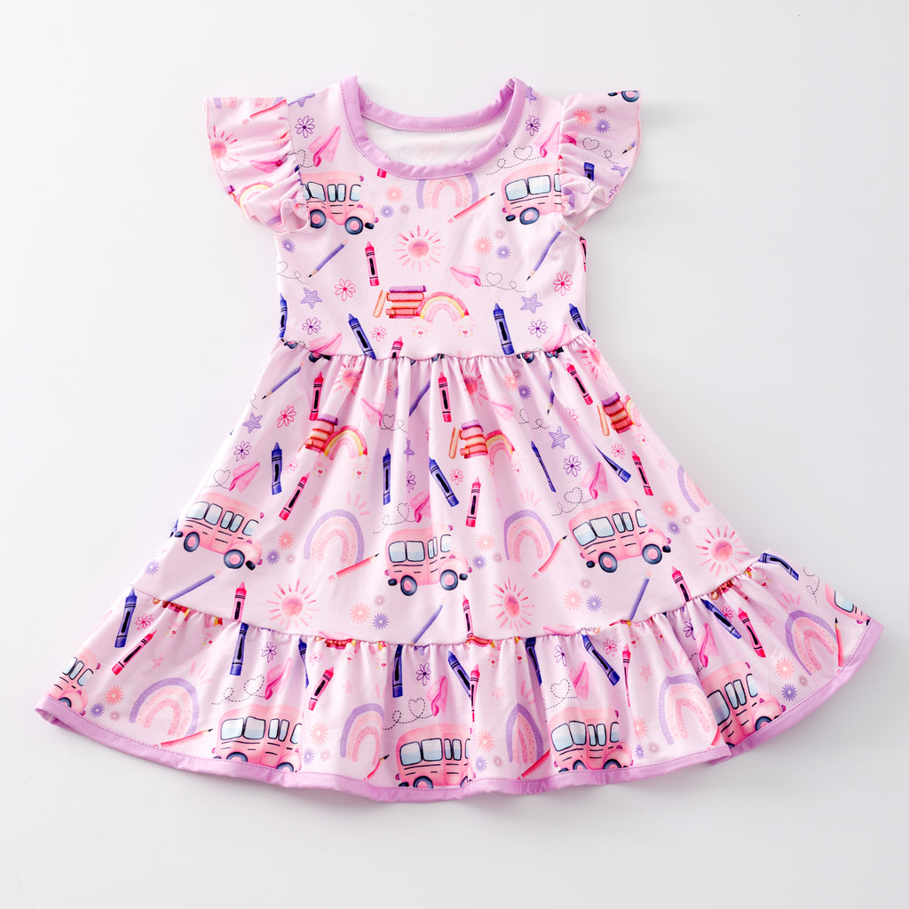 BACK TO SCHOOL RAINBOW DRESS