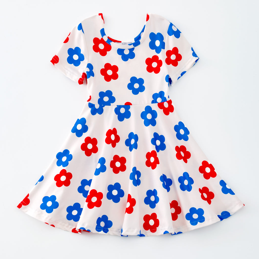 PATRIOTIC FLORAL DRESS