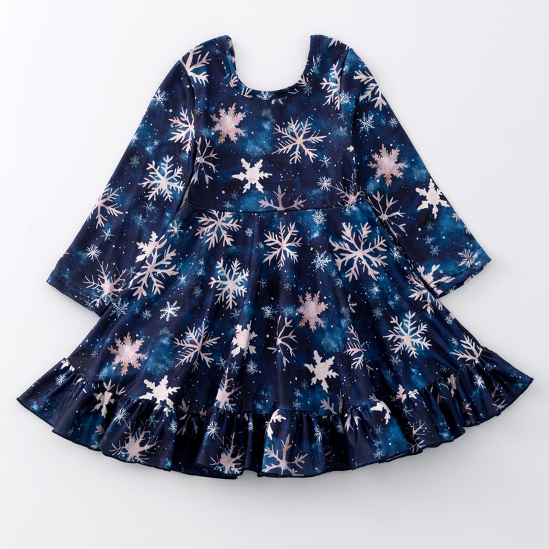 SNOWFLAKE RUFFLE DRESS