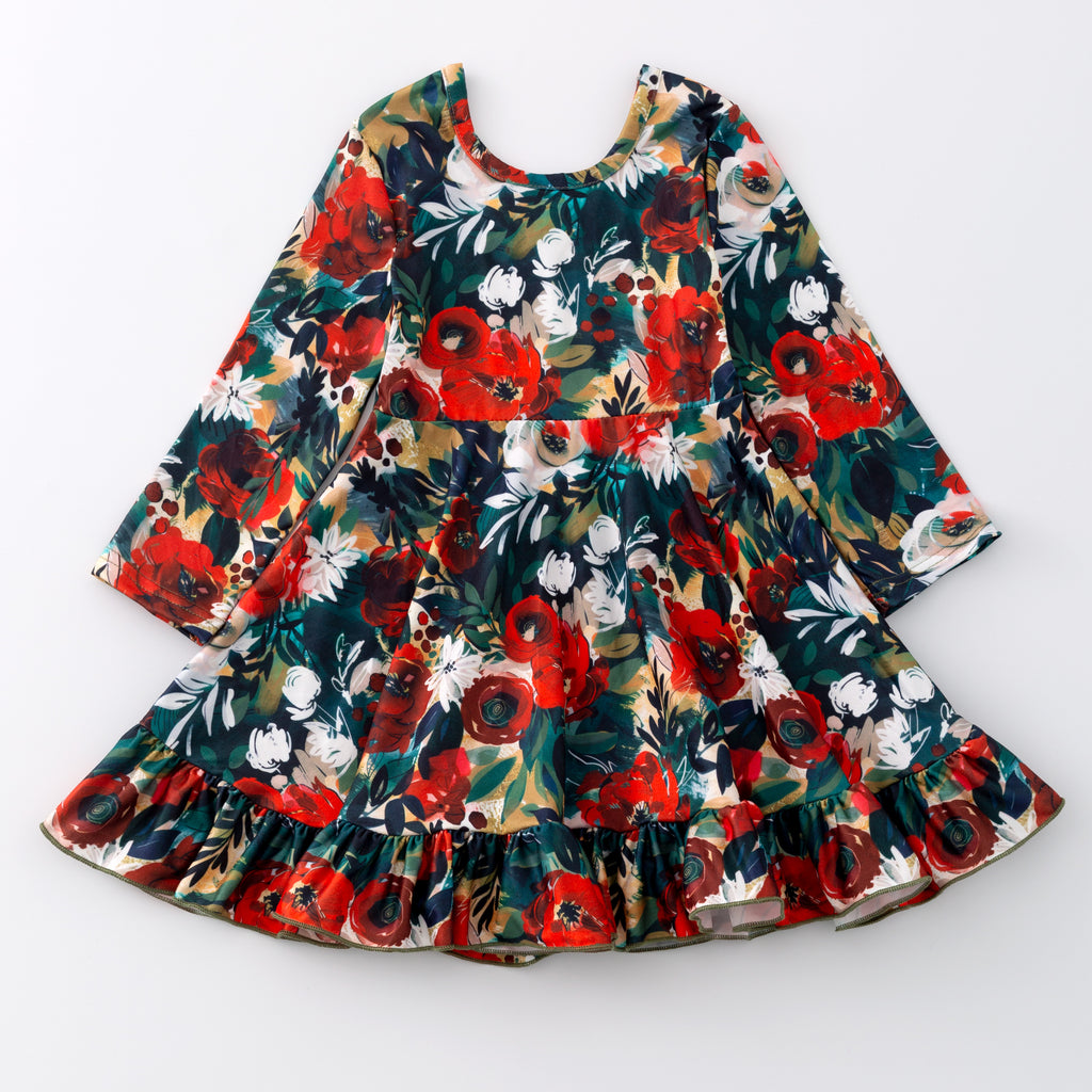 CHRISTMAS FLORAL DRESS