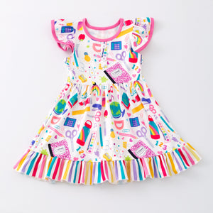 I HEART SCHOOL STRIPE DRESS