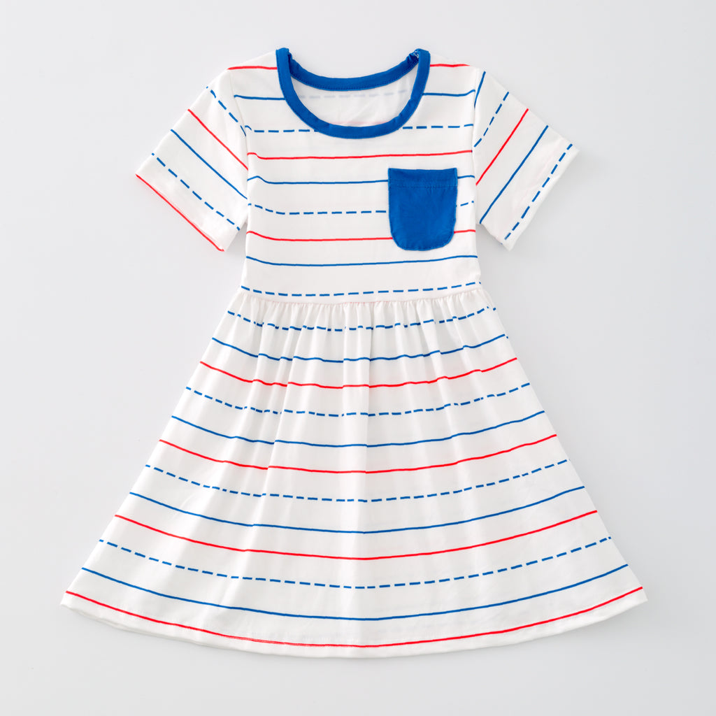 PAPER BACK TO SCHOOL DRESS WITH POCKETS