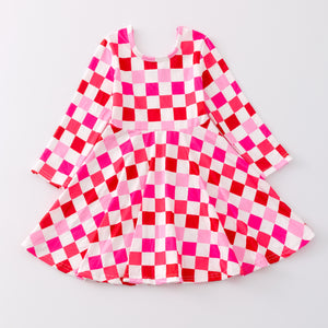 VALENTINE CHECKERED DRESS