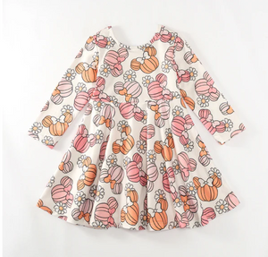 PUMPKIN MOUSE DAISY DRESS