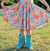 PASTEL PUMPKIN TWIRL DRESS