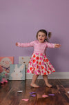 VALENTINE STRIPE TWIRLY DRESS