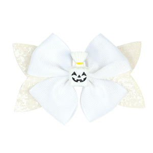 SPOOKY WHITE HAIRBOW