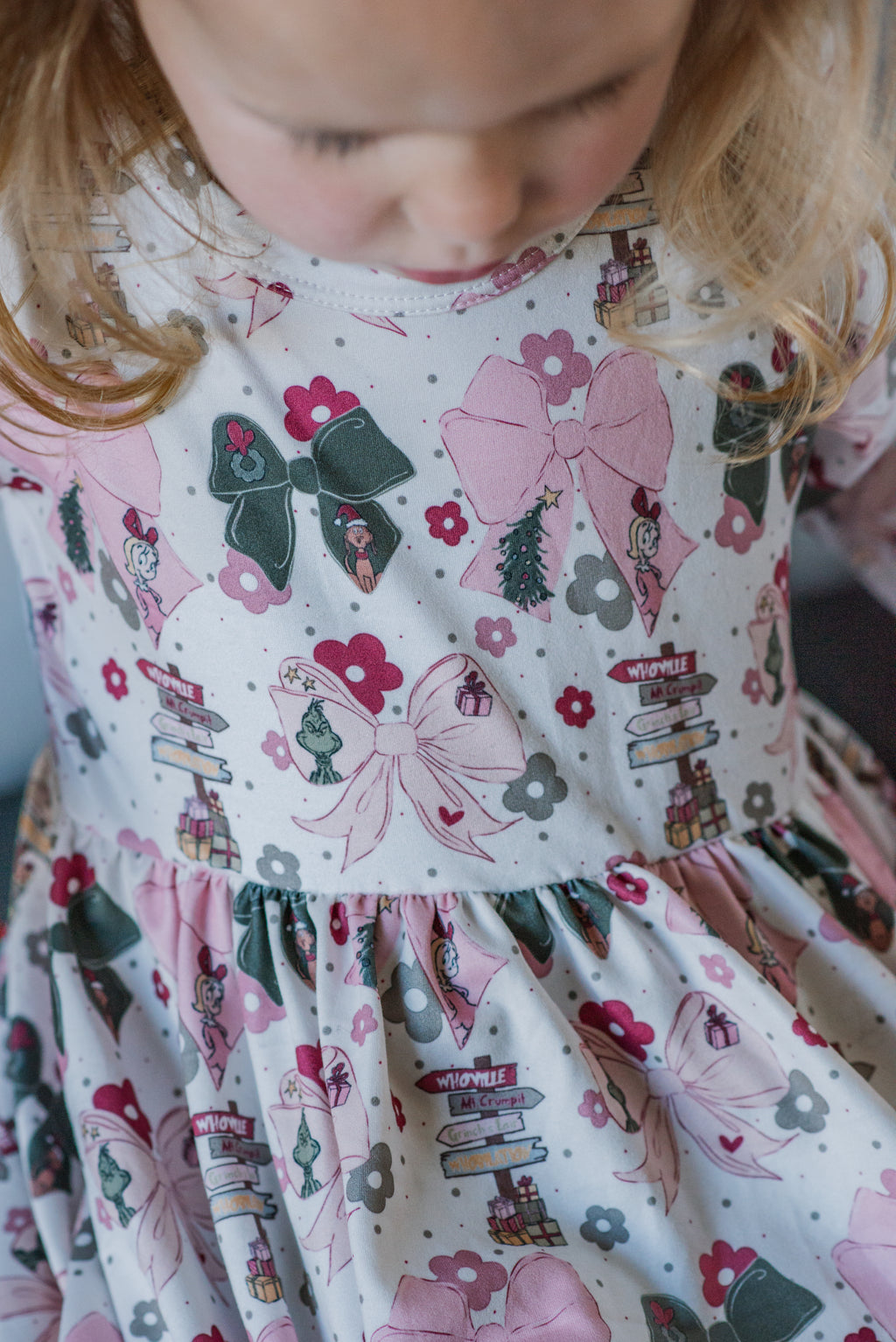 MEAN GUY PINK RUFFLE DRESS - Christmas2025