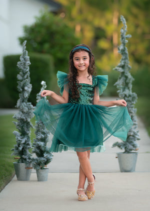 GREEN SPARKLE TUTU DRESS PRESALE