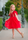 RED SPARKLE TUTU DRESS