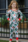 RED SANTA CHRISTMAS TREE PAJAMAS