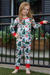 RED SANTA CHRISTMAS TREE PAJAMAS