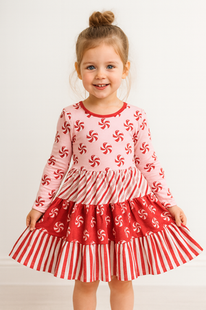 CANDY CANE & PEPPERMINT LAYER DRESS - Christmas2025  - Preorder