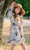 FALL FLORAL LONG SLEEVES DRESS