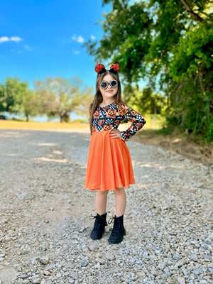 PUMPKIN PATCHES TWIRL DRESS