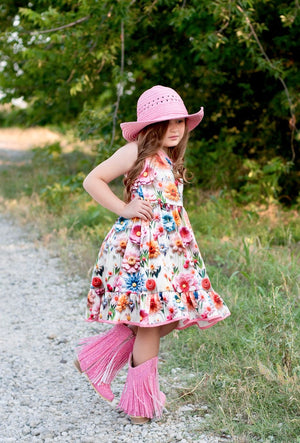 PRETTY FLORALS TANK DRESS