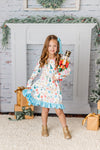 CHRISTMAS BALLERINA RUFFLE DRESS