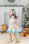 CHRISTMAS BALLERINA RUFFLE DRESS