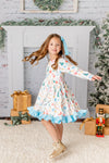 CHRISTMAS BALLERINA RUFFLE DRESS