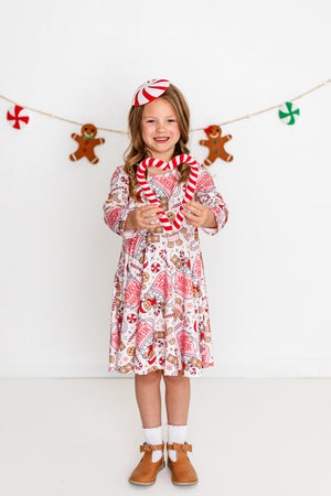 CHRISTMAS GINGERBREAD TWIRL DRESS - Christmas2025