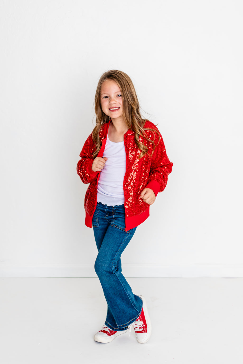 RED SPARKLE JACKET - Christmas2025