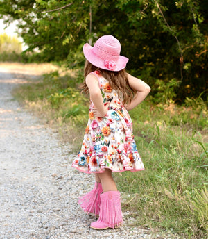 PRETTY FLORALS TANK DRESS