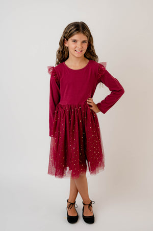 DESIREE WINE HOLIDAY DRESS