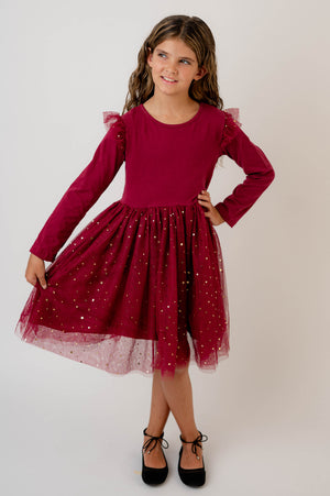 DESIREE WINE HOLIDAY DRESS