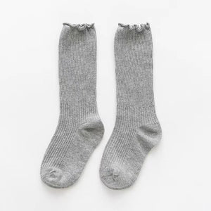 LIGHT GREY RUFFLE SOCKS