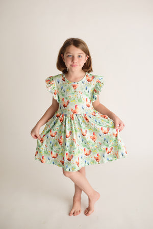 CHICKEN FLUTTER DRESS