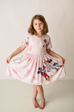 VINTAGE VALENTINE TWIRL DRESS