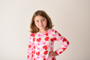 VALENTINE HEART TUNIC DRESS + MATCHING DOLL