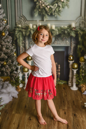 REINDEER SEQUINS TUTU SKIRT