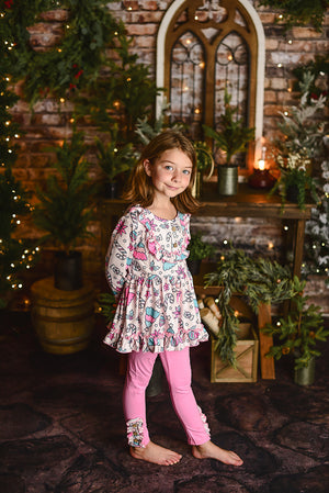 CHRISTMAS DRESS & LEGGINGS SET