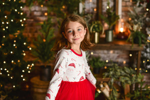 SANTA CANDY CANE TUTU DRESS