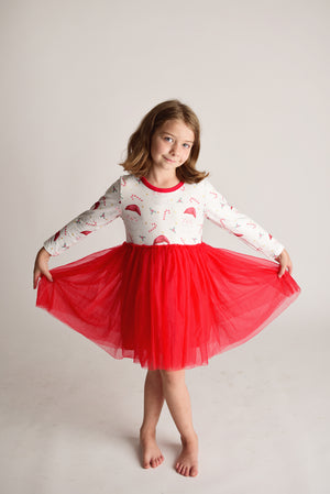 SANTA CANDY CANE TUTU DRESS