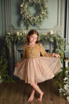 GOLD SPARKLE TULLE DRESS